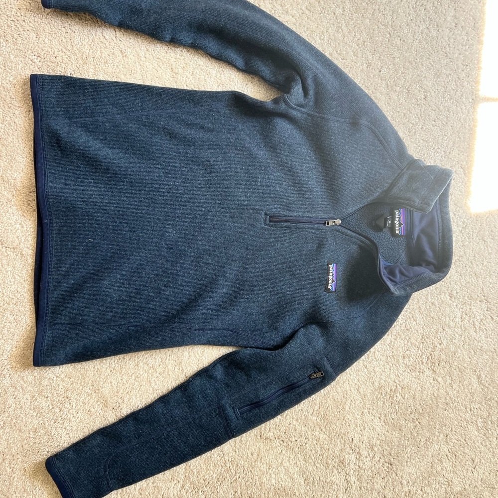 Patagonia Women’s Dark Blue Zip-Up Sweater